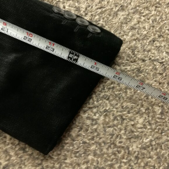 Emporio Armani Blazer Jacket Velvet G Line Herringbone Black 42R - Picture 11 of 13